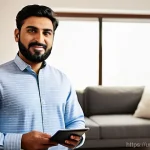 전자기기 관련 자격증 실무 활용 사례 - A skilled Pakistani electronics technician, dressed in a clean, smart casual outfit (e.g., a well-fi...