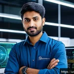 전자기기 취업에 유리한 자격증 순위 - A professional South Asian male engineer in a modern electronics lab, wearing smart casual attire wi...