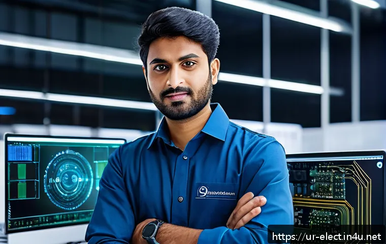 전자기기 취업에 유리한 자격증 순위 - A professional South Asian male engineer in a modern electronics lab, wearing smart casual attire wi...