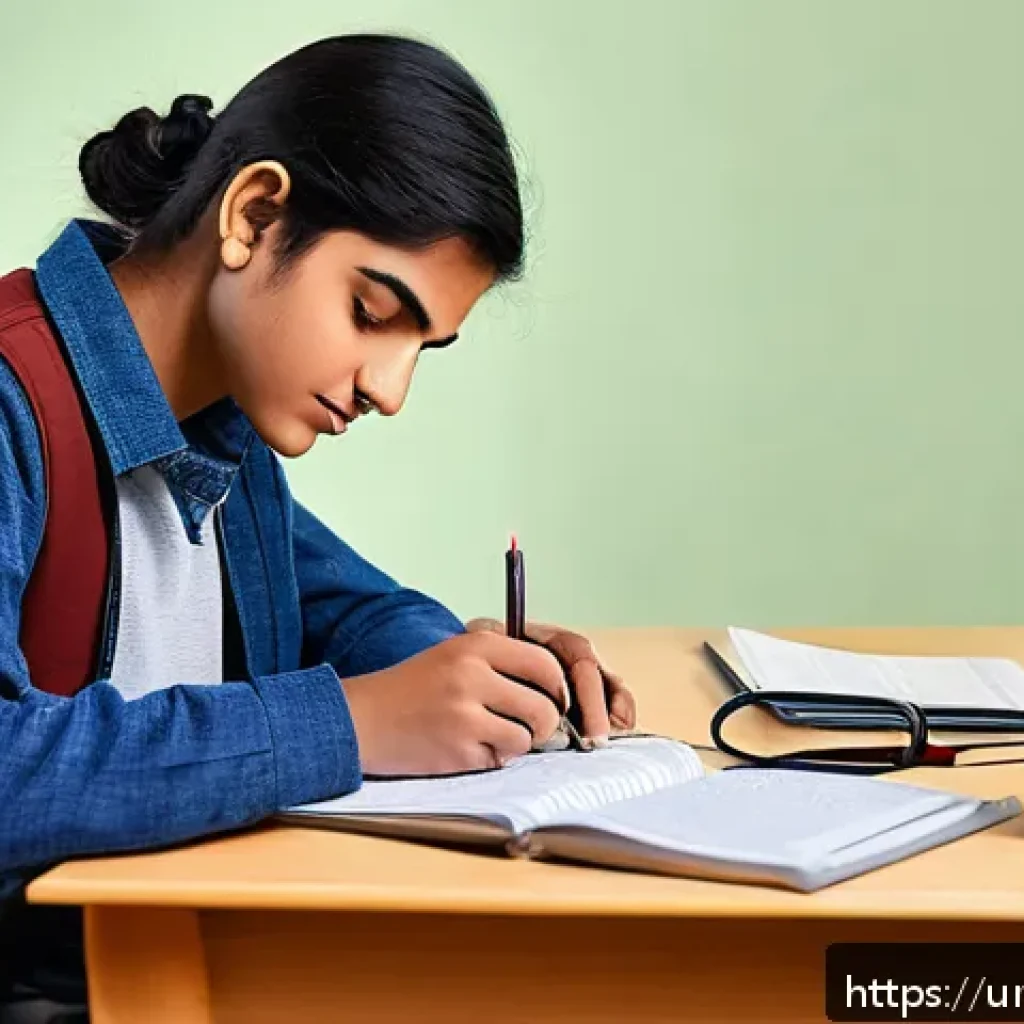 전자기기 실기 시험 주의사항 - A detailed scene of a young South Asian student in a well-lit, organized study room preparing for an...