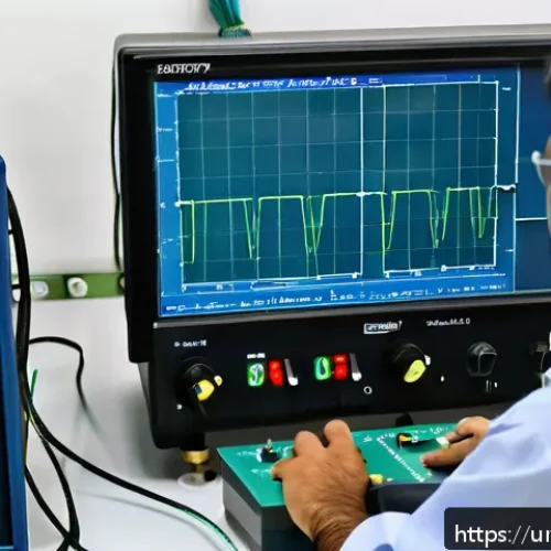 전자기기 자격증 대비 실습 방법 - A professional electronics laboratory setting in Pakistan, showcasing a skilled technician using a m...